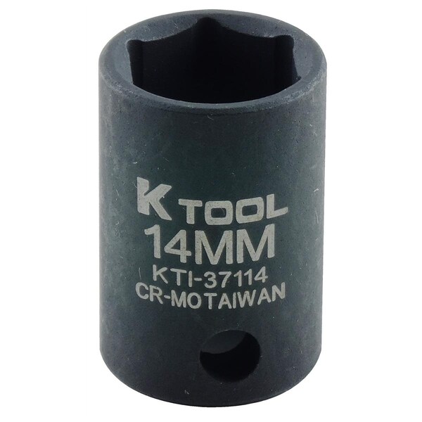 K-Tool International 3/8" Drive, 14mm Size, Metric Socket, 6 Points, Standard 6Pt, 3/8"Dr, 14mm KTI-37114 - main